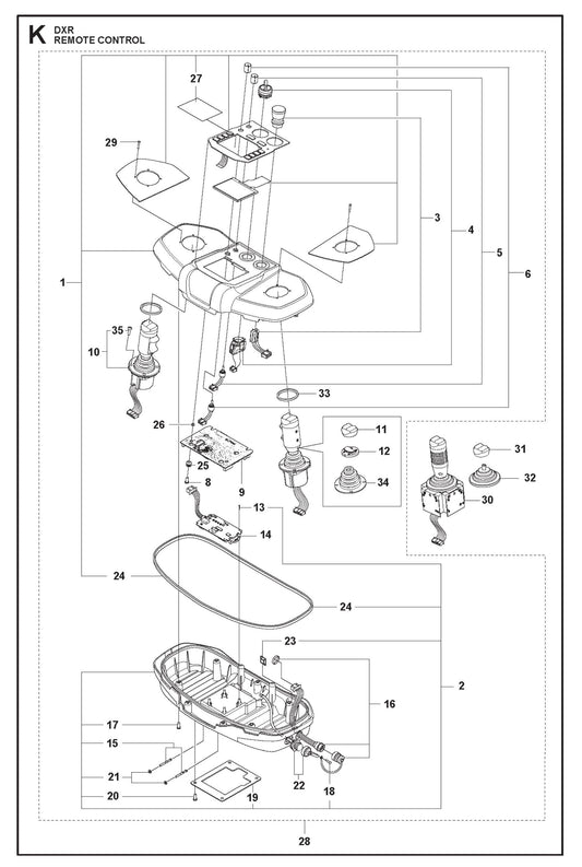 Remote Control Parts for DXR 310 By Husqvarna