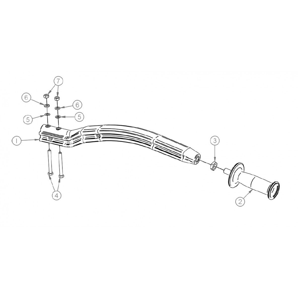 Replacement Parts Diagram Operator Handle Assembly 262H Parts By General Equipment