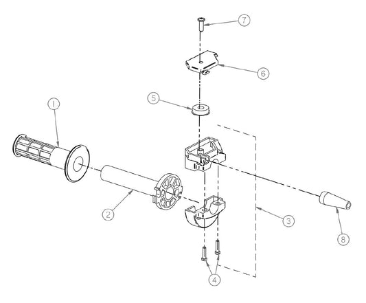 Replacement Parts Diagram PN: 310-0030 Throttle Control Assembly 262H Parts By General Equipment