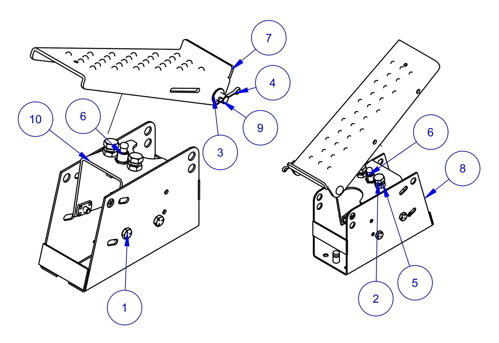 MSP445 (Pre 2021) Kill Switch Pedal Assembly Parts
