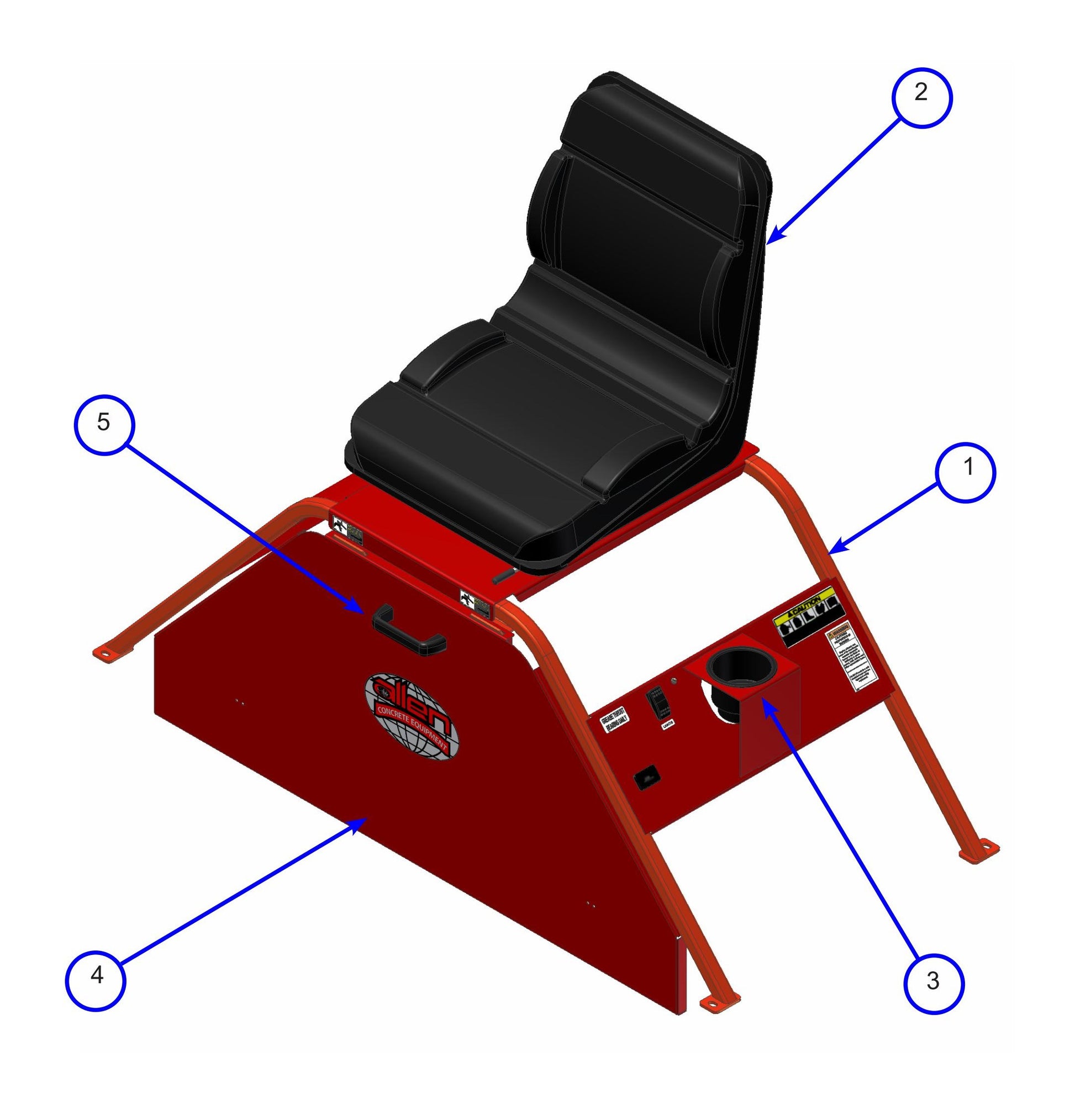 MSP445 (Pre 2021) Front View Upper Frame Unit Assembly Parts