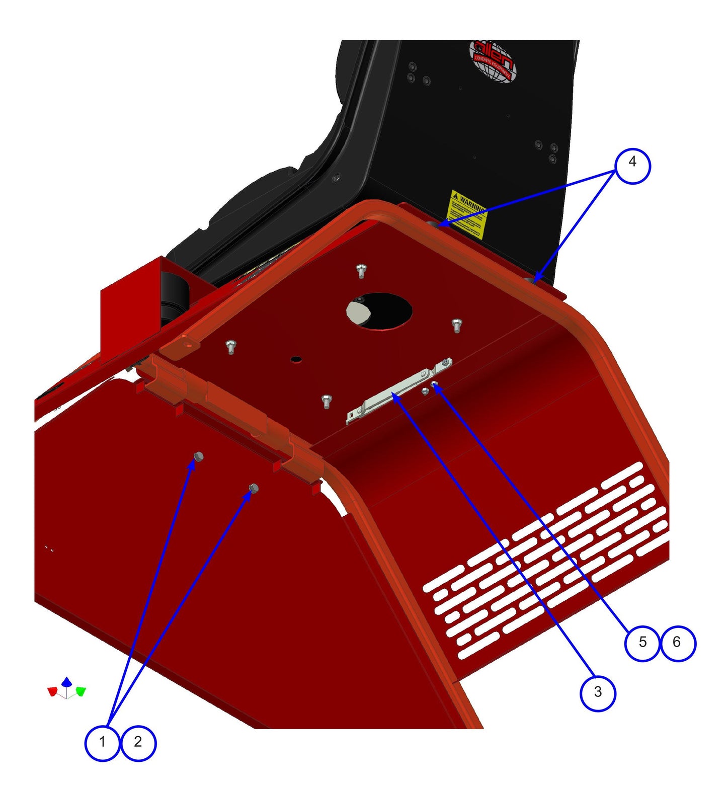 MSP445 (Pre 2021) Rear View Upper Frame Unit Assembly Parts