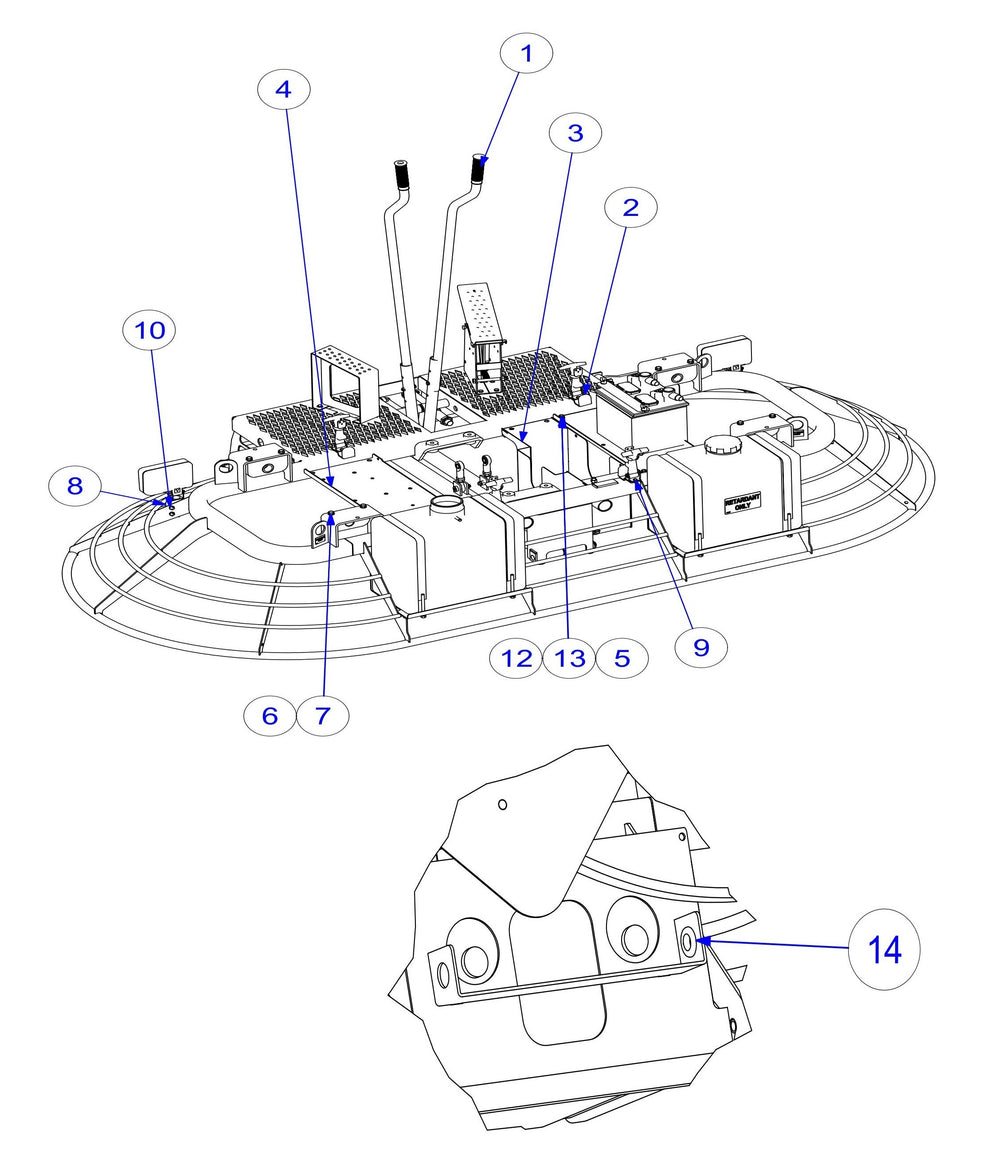 MSP445 (Pre 2021) Rear View Lower Frame Unit Assembly Parts