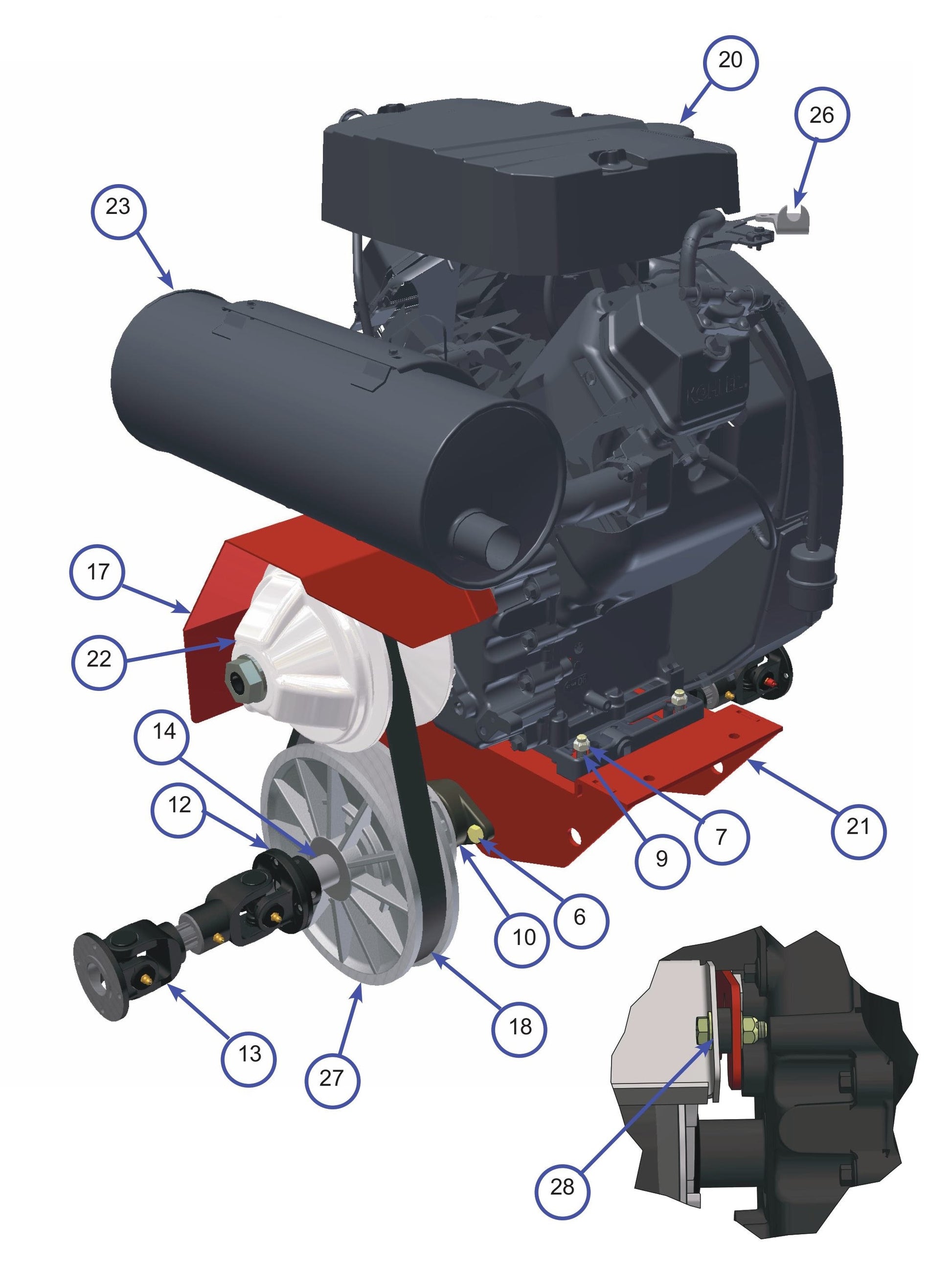 MSP445 (Pre 2021) Engine Mounting System Assembly Parts