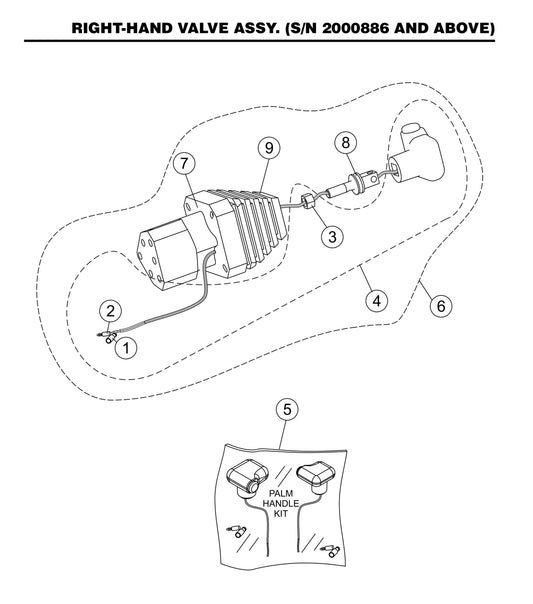 STX55J6-Y6 Right-Hand Valve Assembly (SN 2000886 and Above)