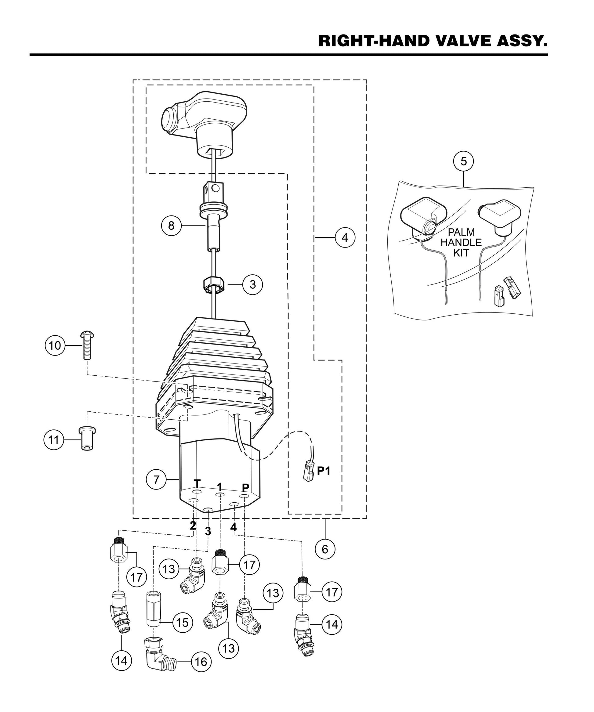 HHXDF4 HHXDF5 Right-Hand Valve Assembly
