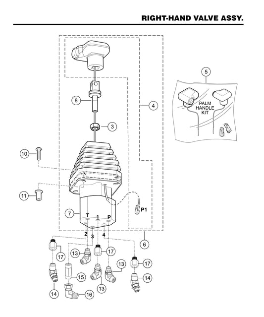 HHXDF4 HHXDF5 Right-Hand Valve Assembly