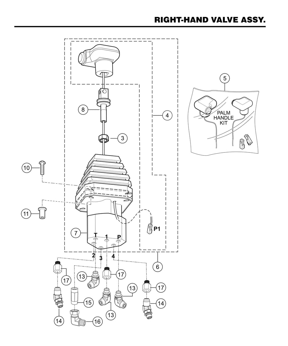 HHXDF4 HHXDF5 Right-Hand Valve Assembly