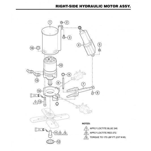 LD6 Right-Side Hydraulic Motor Assembly