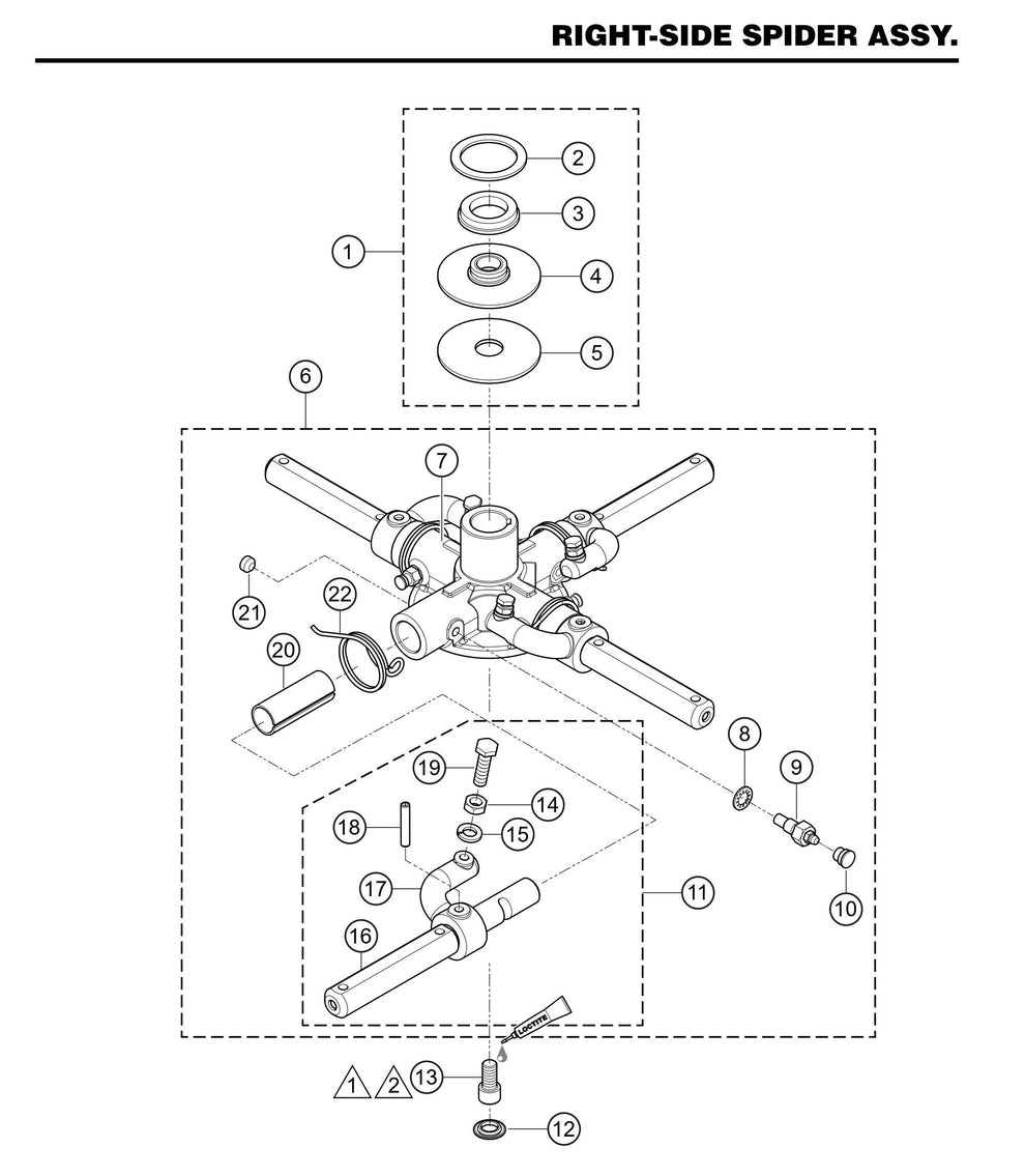 LD6 Right-Side Spider Assembly