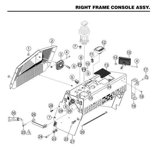 STX6H Right Frame Console Assembly