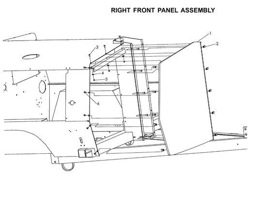 Maxi-Lite 15330 and 20330-Right Front Panel Assembly Parts By Allmand
