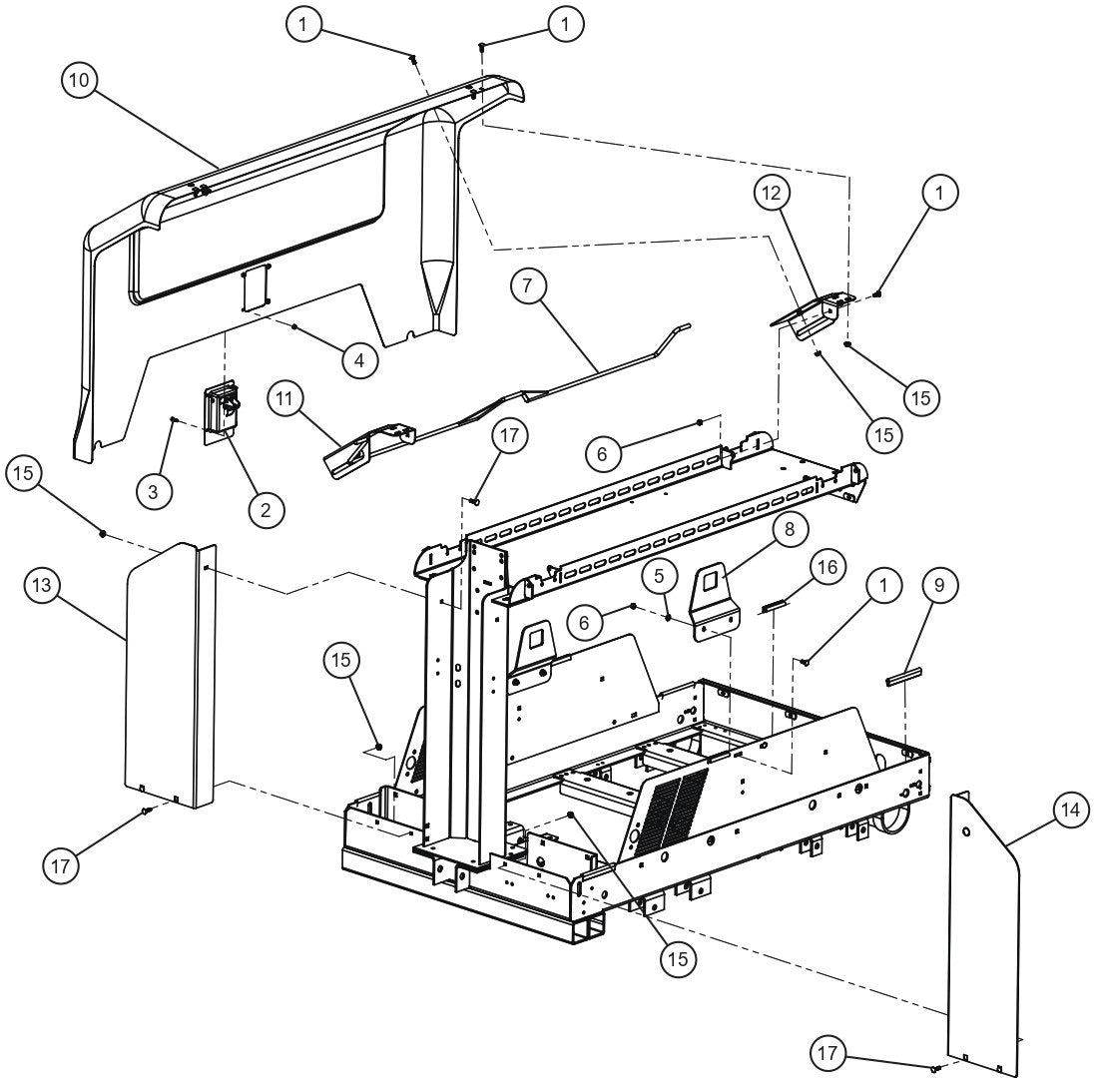 V Series Night-Lite Pro II Right Metal Door Group Parts By Allmand