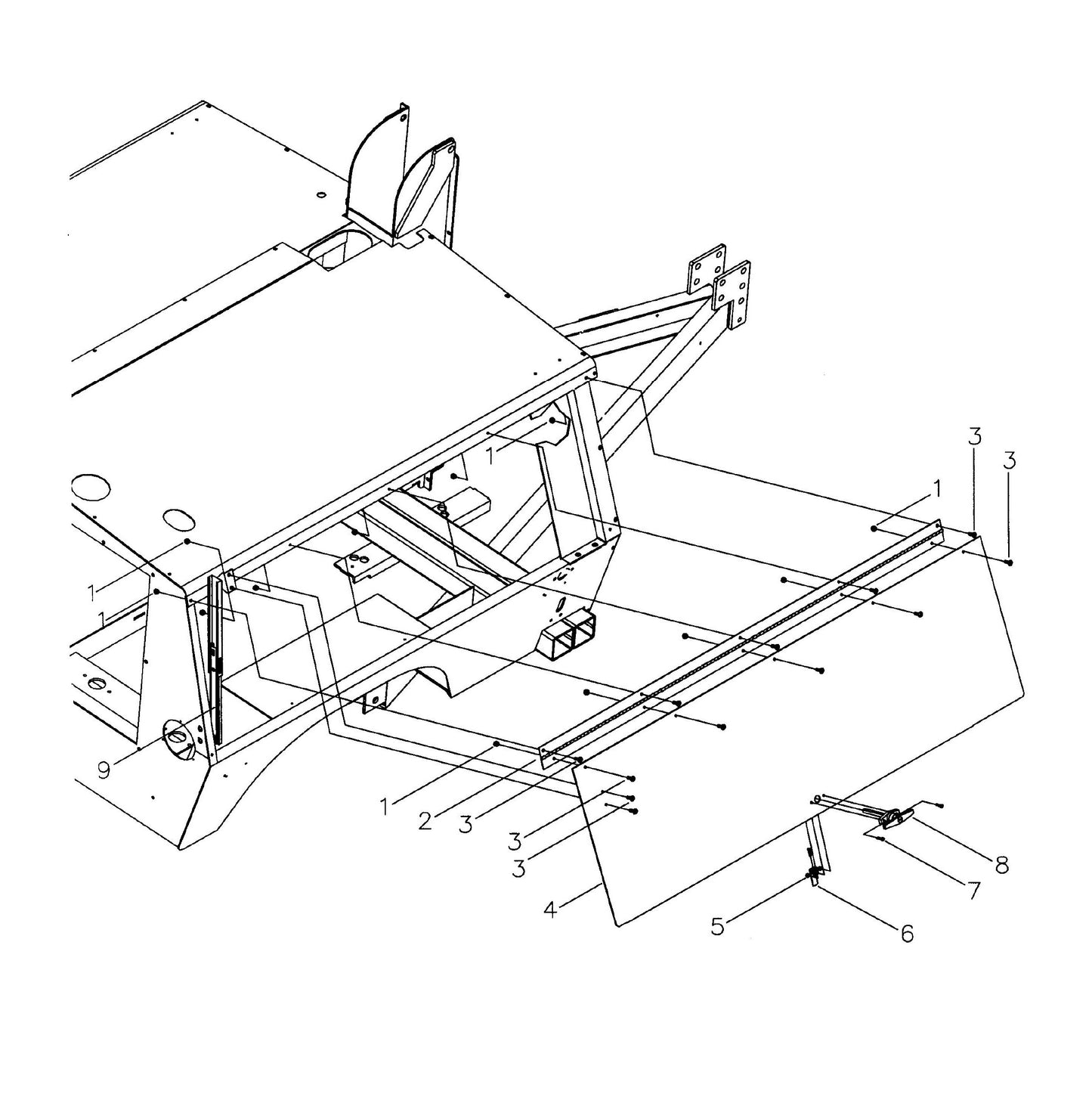 Maxi-Lite Hydraulic Tower-Right and Left Door Panel Assembly Parts By Allmand