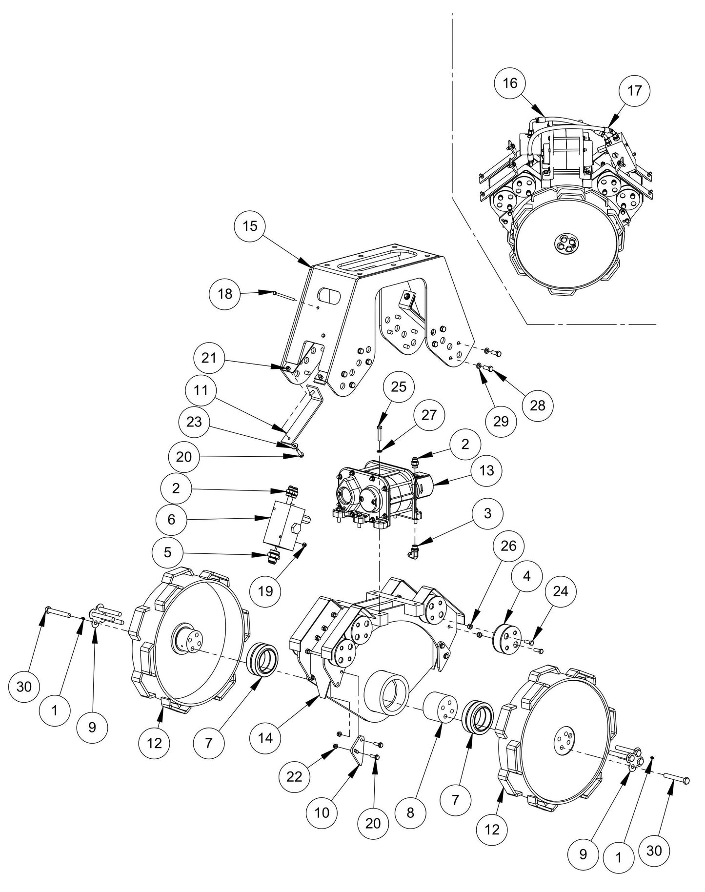MVW11 Roller Assembly Parts By MBW