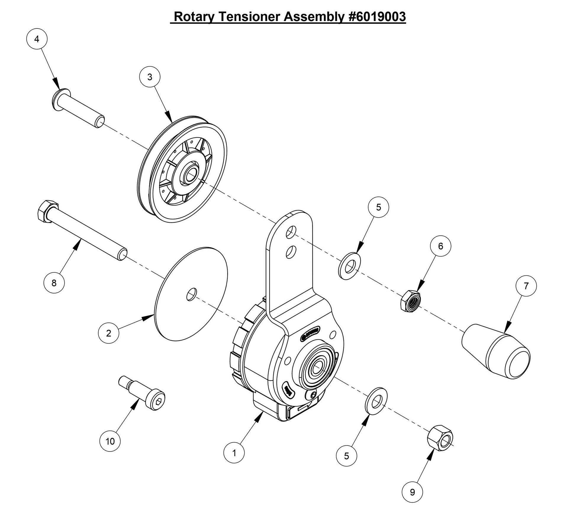 CC6566-3 Rotary Tensioner Assembly