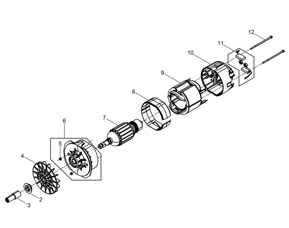 Engine Assembly Parts for M2500 230V Concrete Vibrators