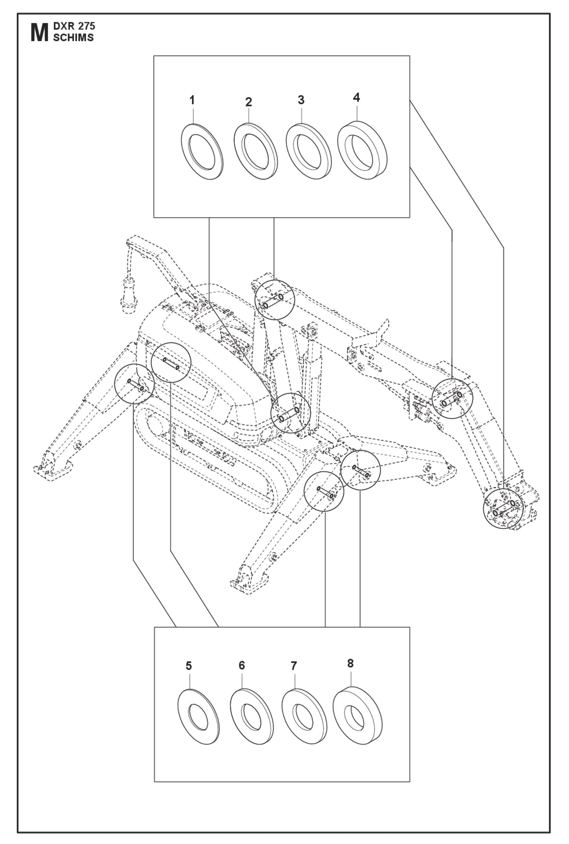 SCHIMS Parts for DXR 275 By Husqvarna