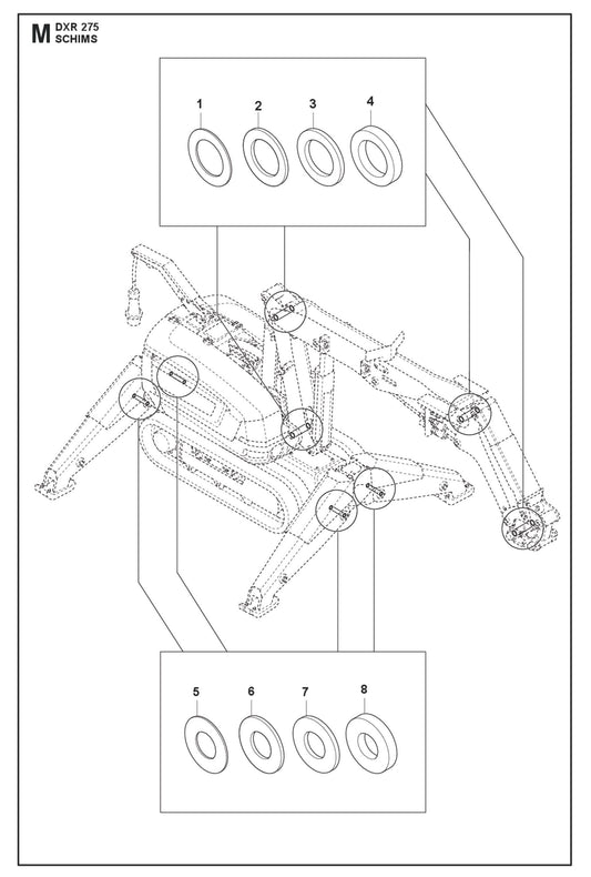 SCHIMS Parts for DXR 275 By Husqvarna