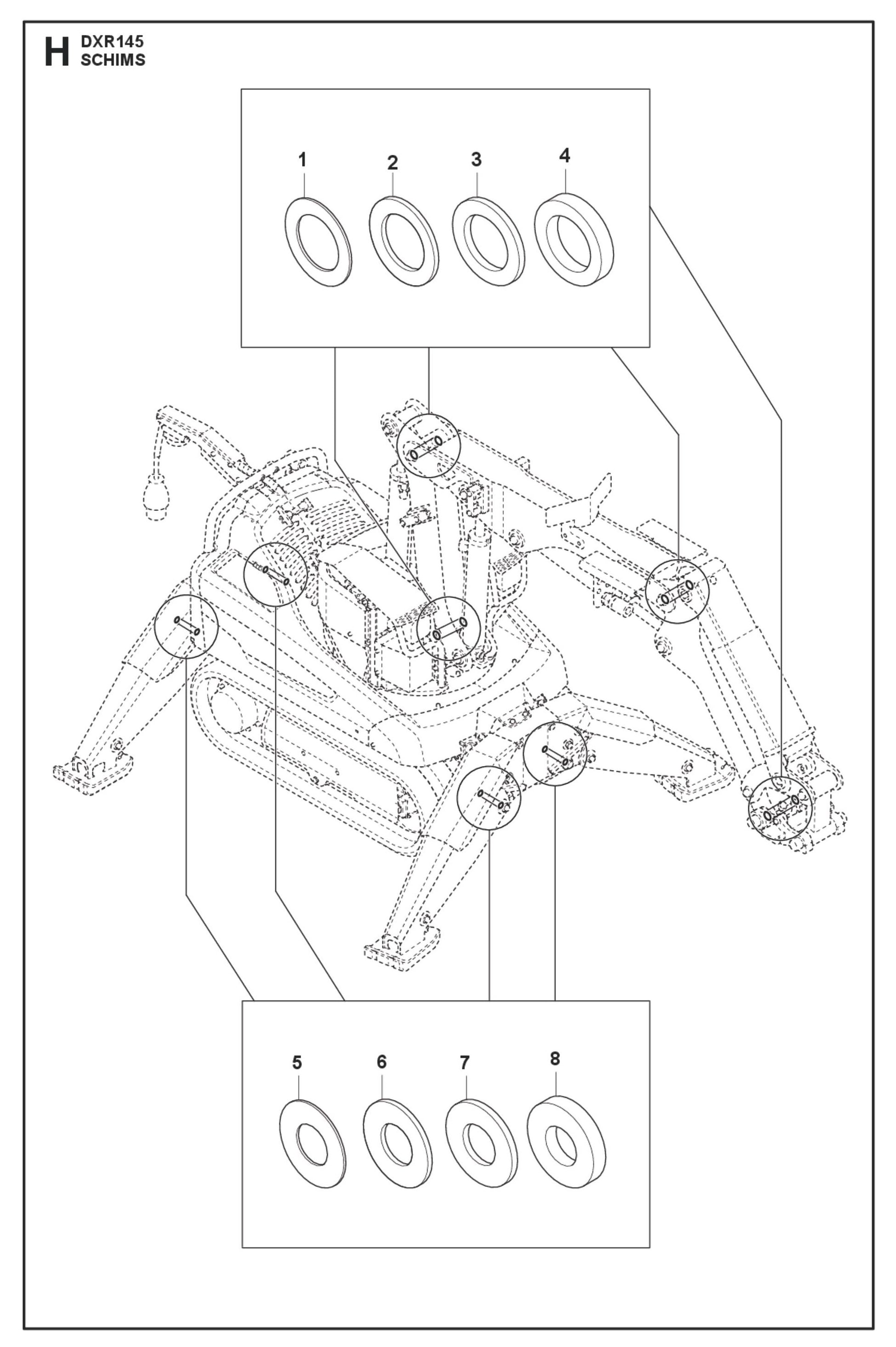 SCHIMS Parts for DXR 145 By Husqvarna