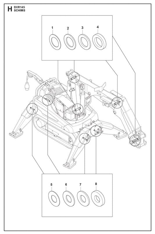 SCHIMS Parts for DXR 145 By Husqvarna