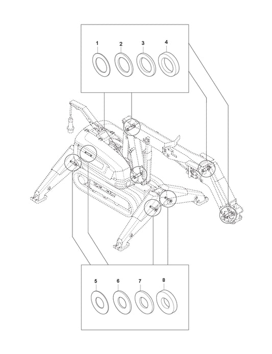 SCHIMS Parts for DXR 305 By Husqvarna