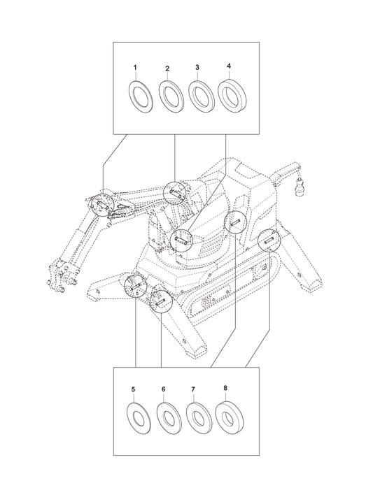 SCHIMS Parts for DXR 95 By Husqvarna