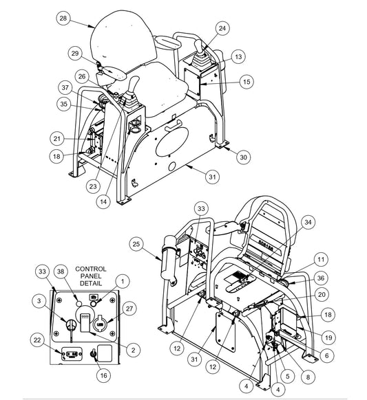 RP245 Polishing Trowels Seat Frame Assembly Parts by Allen Engineering