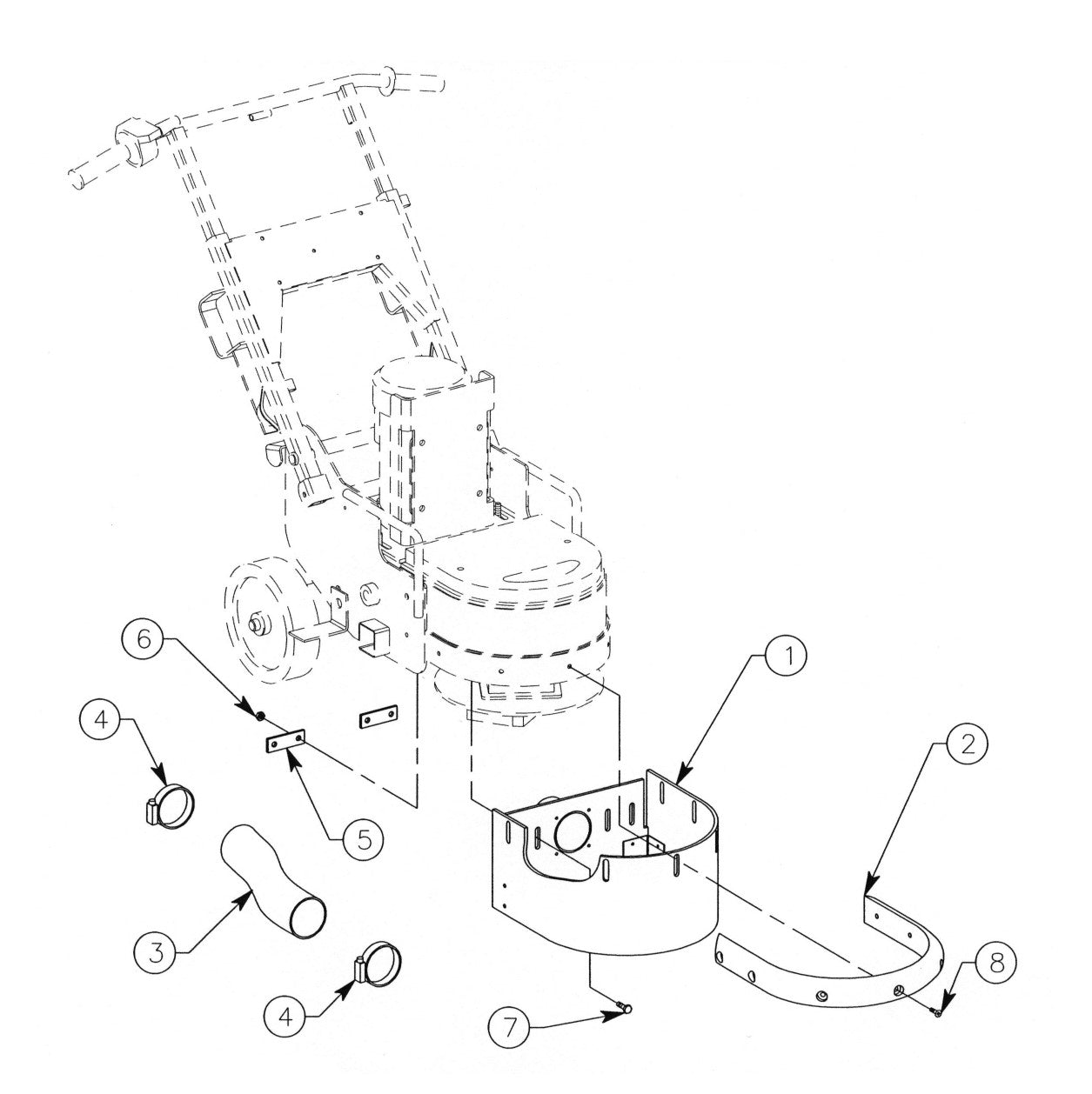 SG12E Safety And Dust Shield Assembly SG12/E Surface Grinder Parts By General Equipment
