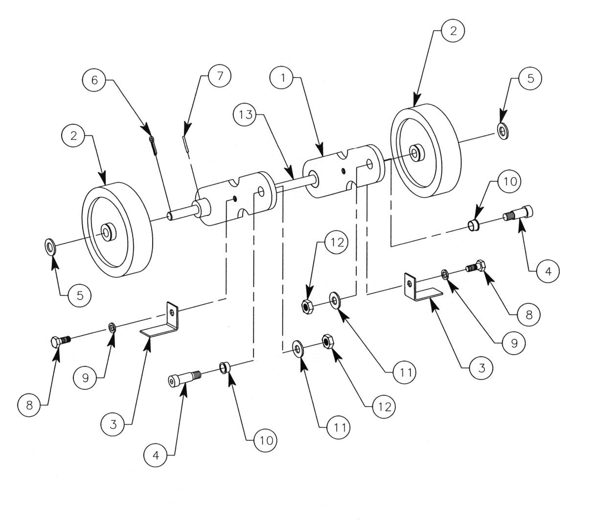SG12E Wheel Dolly Assembly SG12/E Surface Grinder Parts By General Equipment