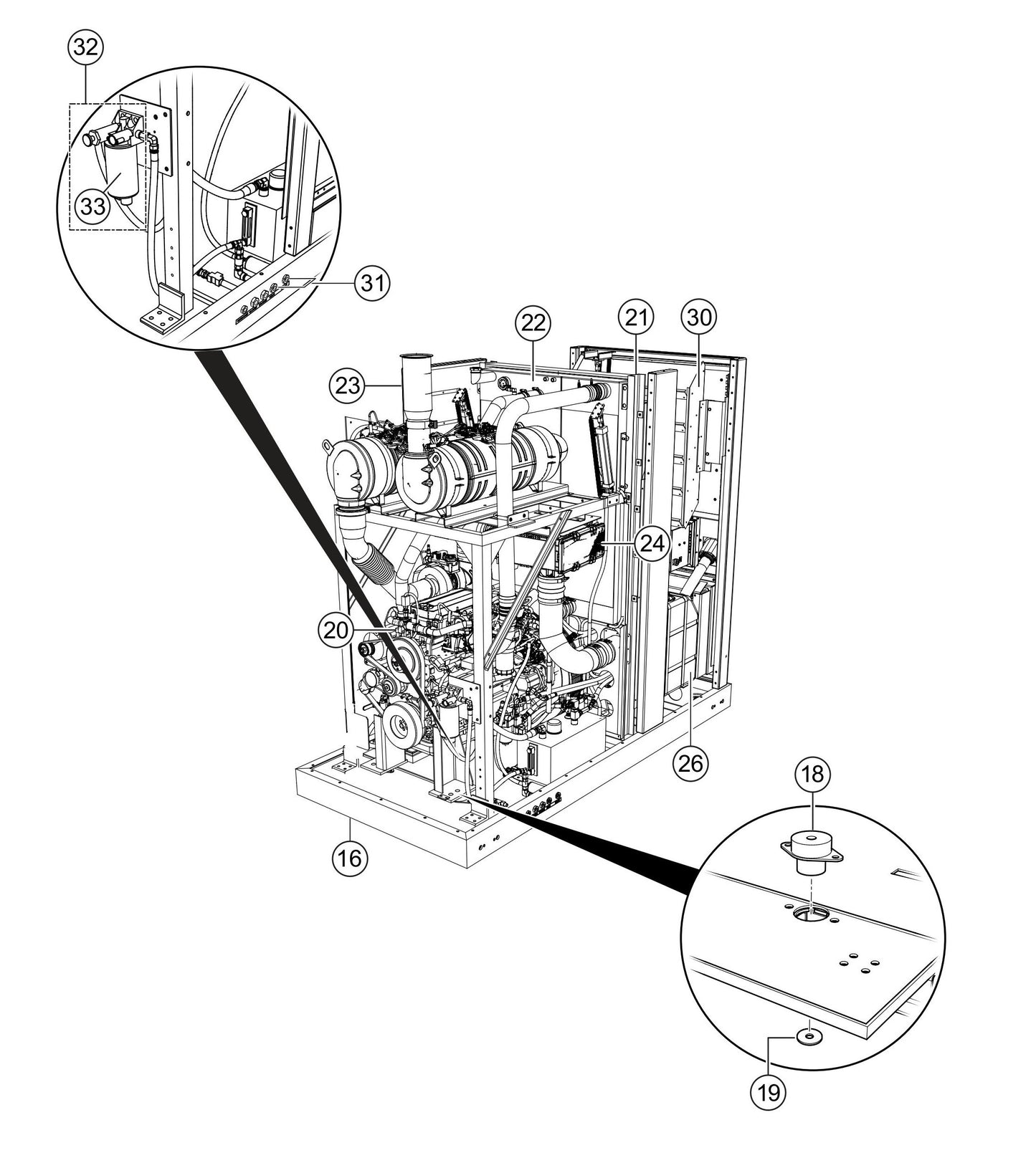 SG1400C4F & SG1600C4F Interior Components Assembly-2 Parts