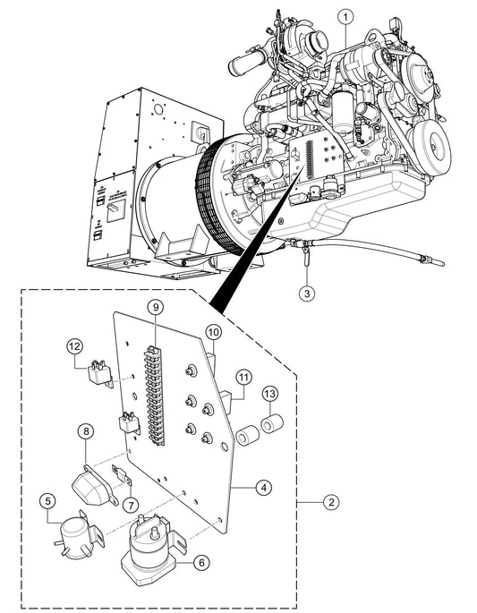 SG1400C4F & SG1600C4F Starter and Relays Assembly Parts