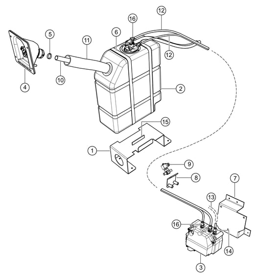 SG1400C4F & SG1600C4F Def Dosing System Assembly Parts