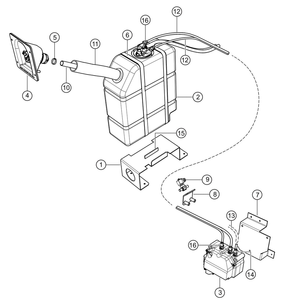 SG1400C4F & SG1600C4F Def Dosing System Assembly Parts