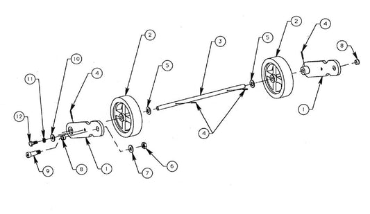 SG24 Axle Cradle Assembly SG24 Series Surface Grinder Parts By General Equipment