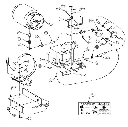 SG24 Propane Conversion Assembly SG24/GHP Series Surface Grinder [Equipped With Propane Converted Engine] Parts By General Equipment