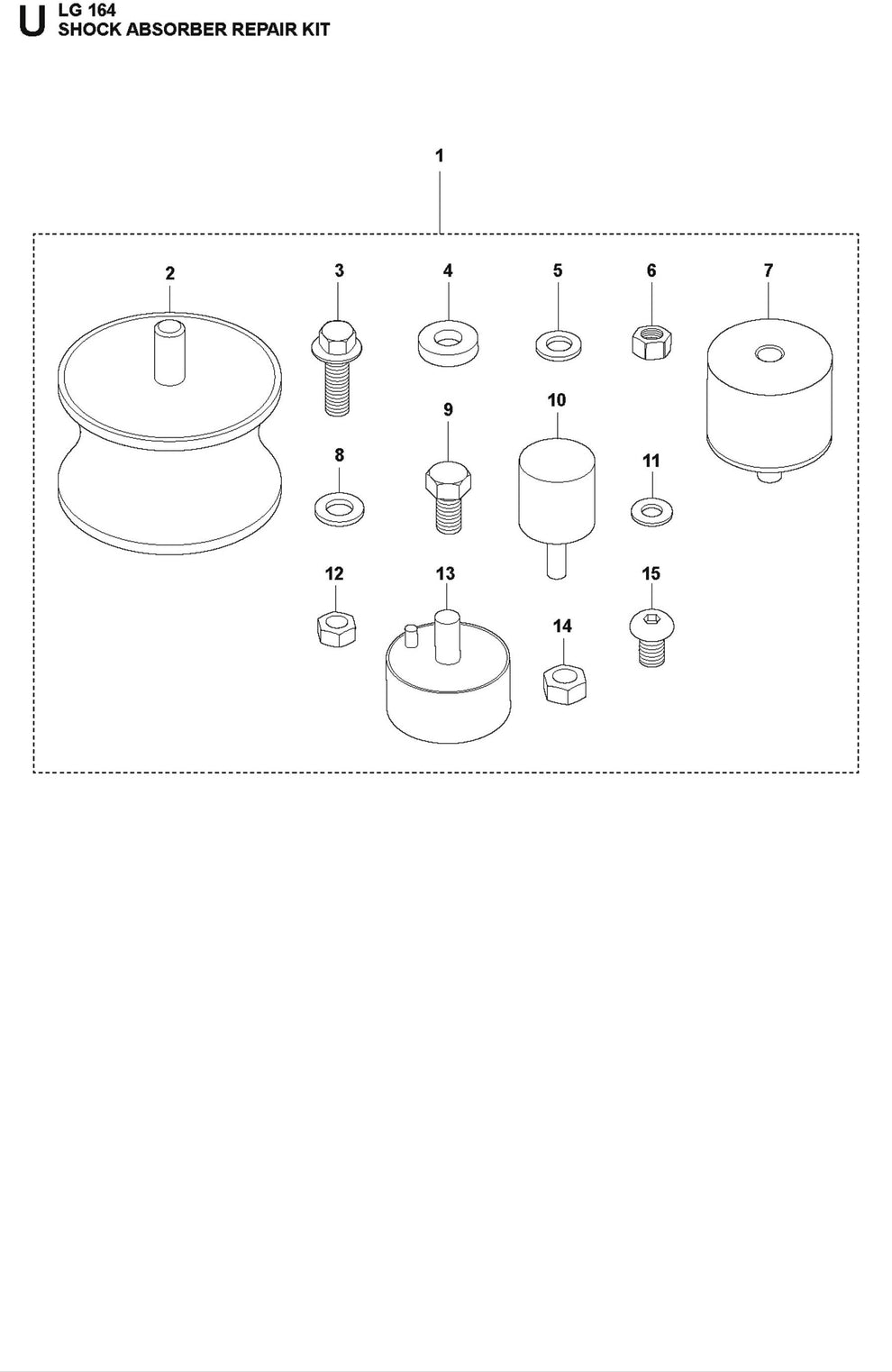 Shock Absorber Repair Kit Parts For LG 164 Petrol By Husqvarna