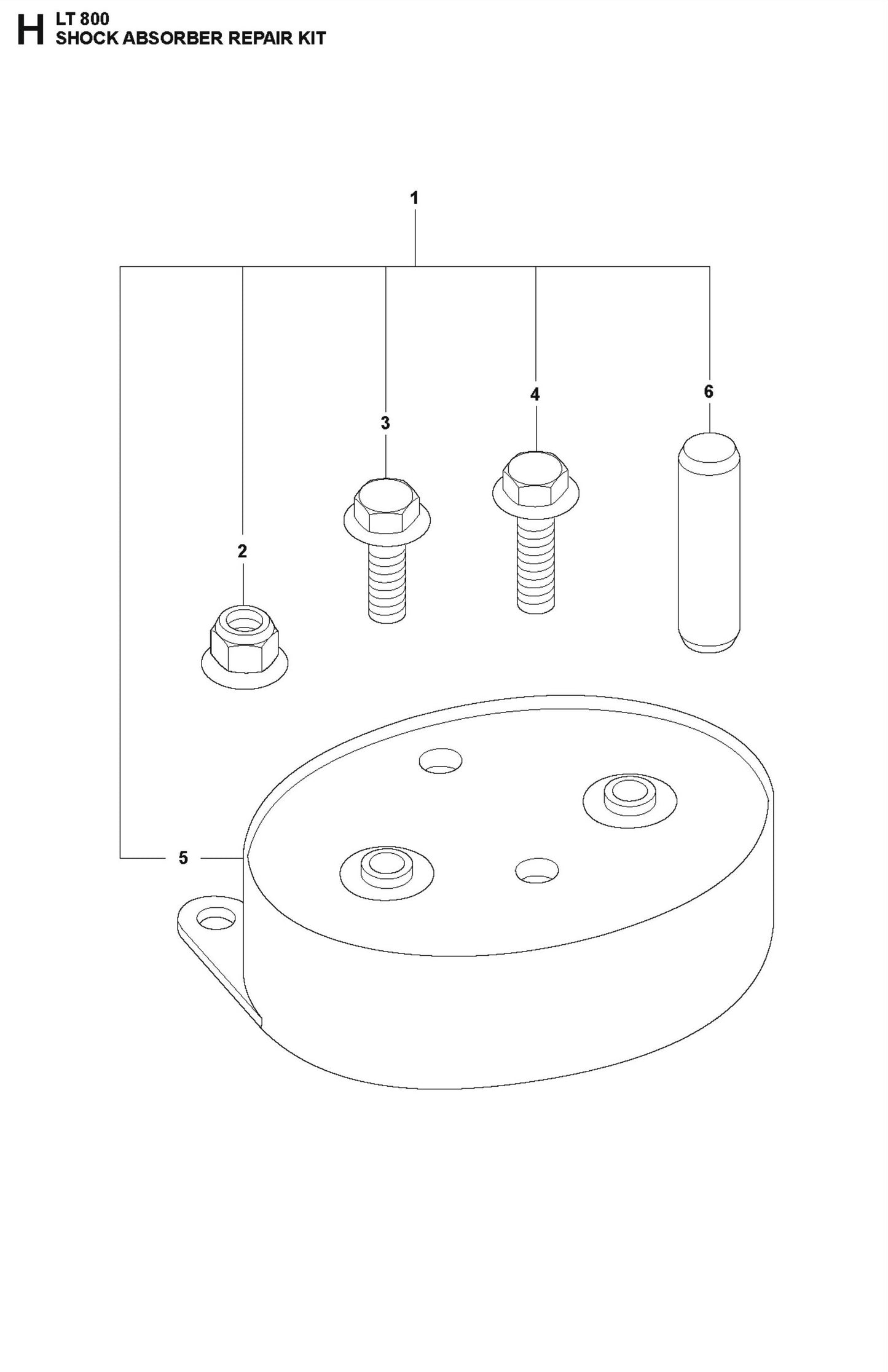 Shock Absorber Repair Kit Parts For LT 800 Jumping Jack Rammer  By Husqvarna