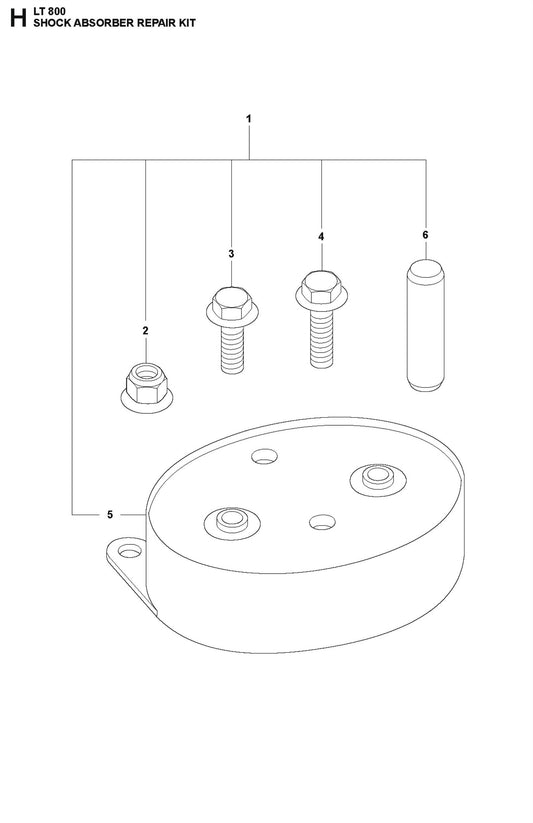 Shock Absorber Repair Kit Parts For LT 800 Jumping Jack Rammer  By Husqvarna