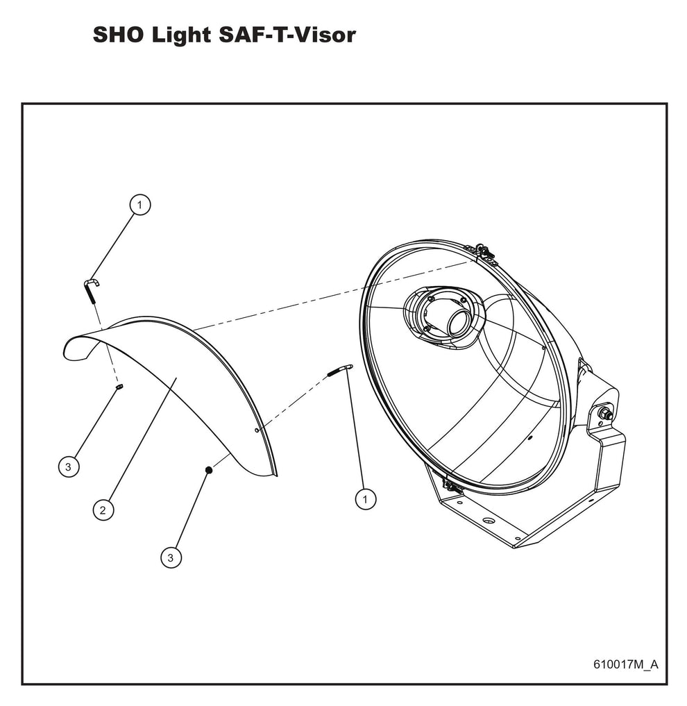 SHO Light SAF-T-Visor Parts By Allmand