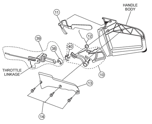 SHS62A Cut-Off Saw - Throttle Assembly Parts