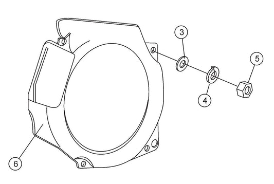 SHS62A Cut-Off Saw - Flywheel Cover Assembly Parts