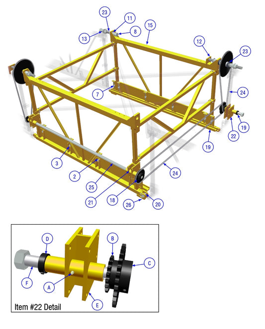 BDF6048B Skew Base Assembly Parts by Allen Engineering