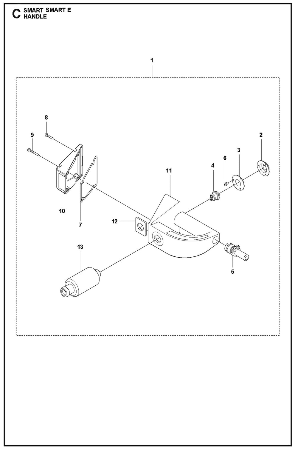 Handle Parts For Smart-E By Husqvarna