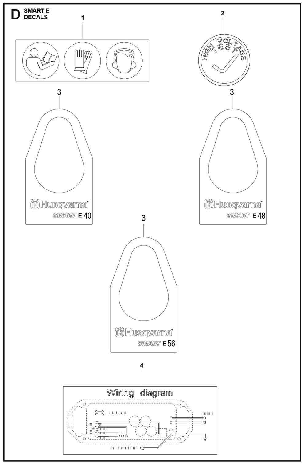 Decals Parts For Smart-E By Husqvarna