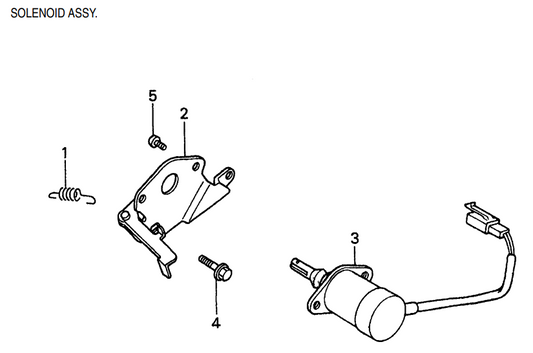 GA6H GA6HA HONDA GX340K1EDE2 ENGINE Solenoid  Assembly Parts By Multiquip