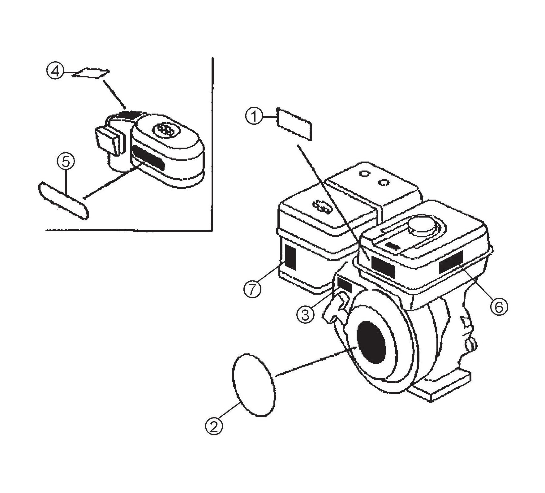 HONDA GX390K1QWT2/GX390U1QWT2 Labels Assembly Parts For SP1 Street Pro 1 Series By Multiquip