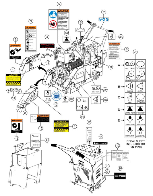 SP2S20H Nameplate And Decals Assembly Parts