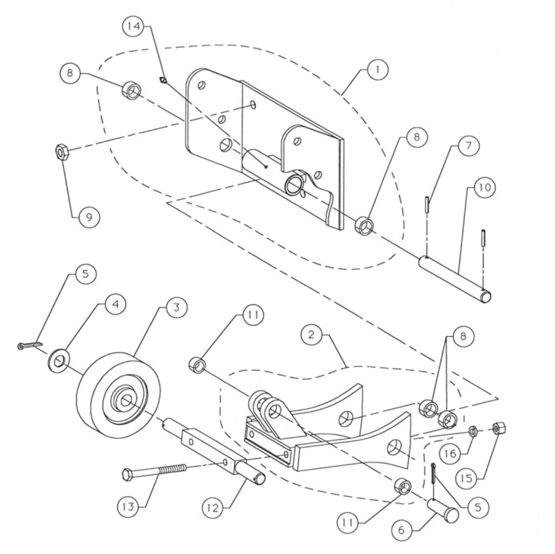 SP8E5HP50 Rear Frame Assembly SP8 Series Surface Planers Parts By General Equipment