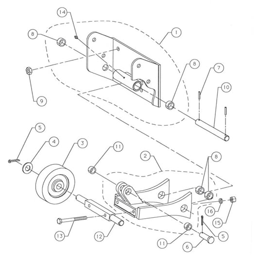 SP8E5HP50 Rear Frame Assembly SP8 Series Surface Planers Parts By General Equipment